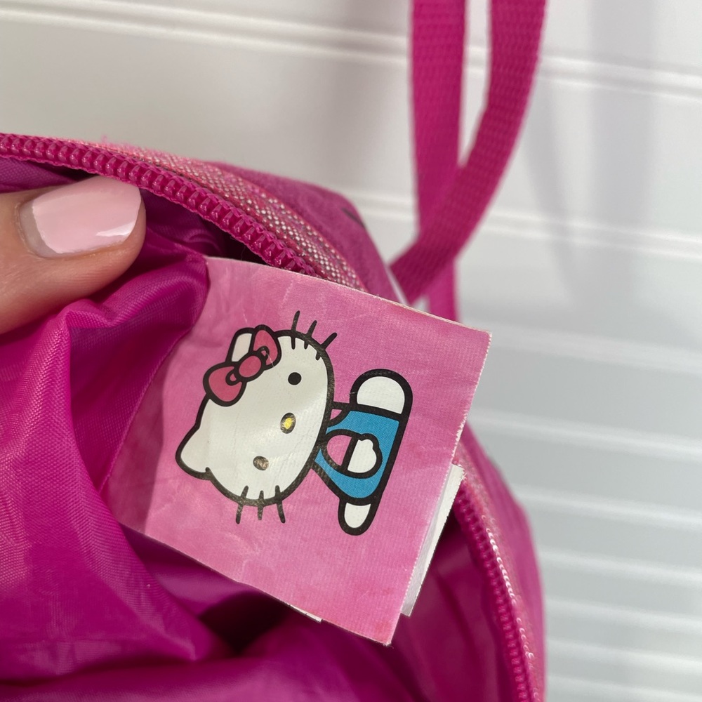 Hello Kitty Sanrio Pink Glitter Fringe Crossbody Bag/Purse EUC - Picture 7 of 13